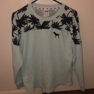 PINK light pullover with a pretty baby blue color